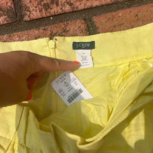 J Crew Linen & Silk Skirt NWT - Picture 2 of 5